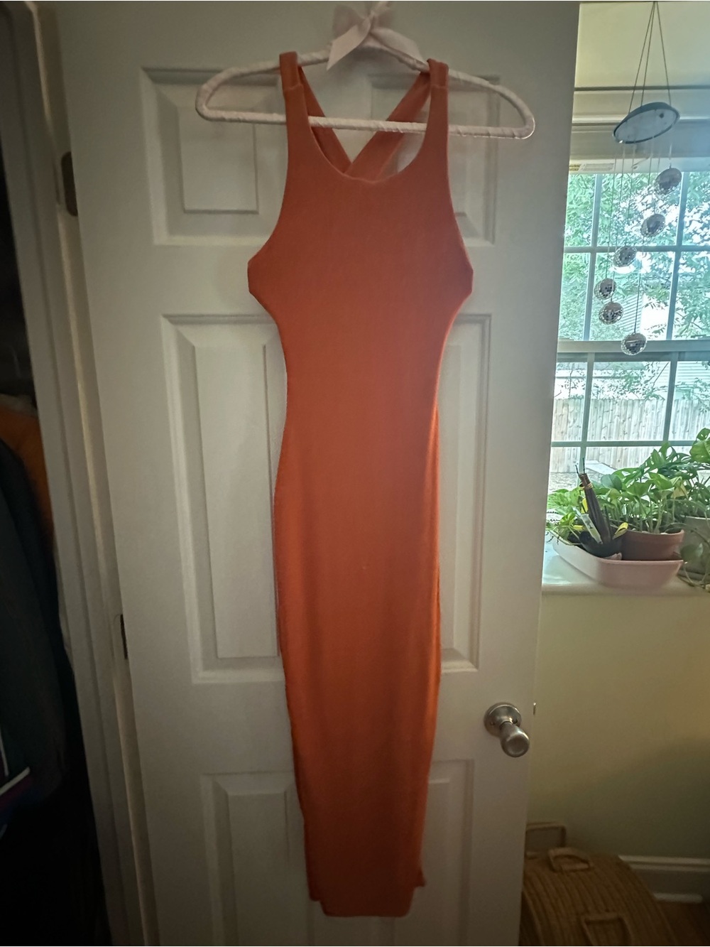 Peppermayo Orange Sleeveless Maxi Bodycon Dress